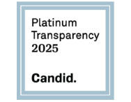 A light blue-framed badge with the text “Gold Transparency 2025” from Candid